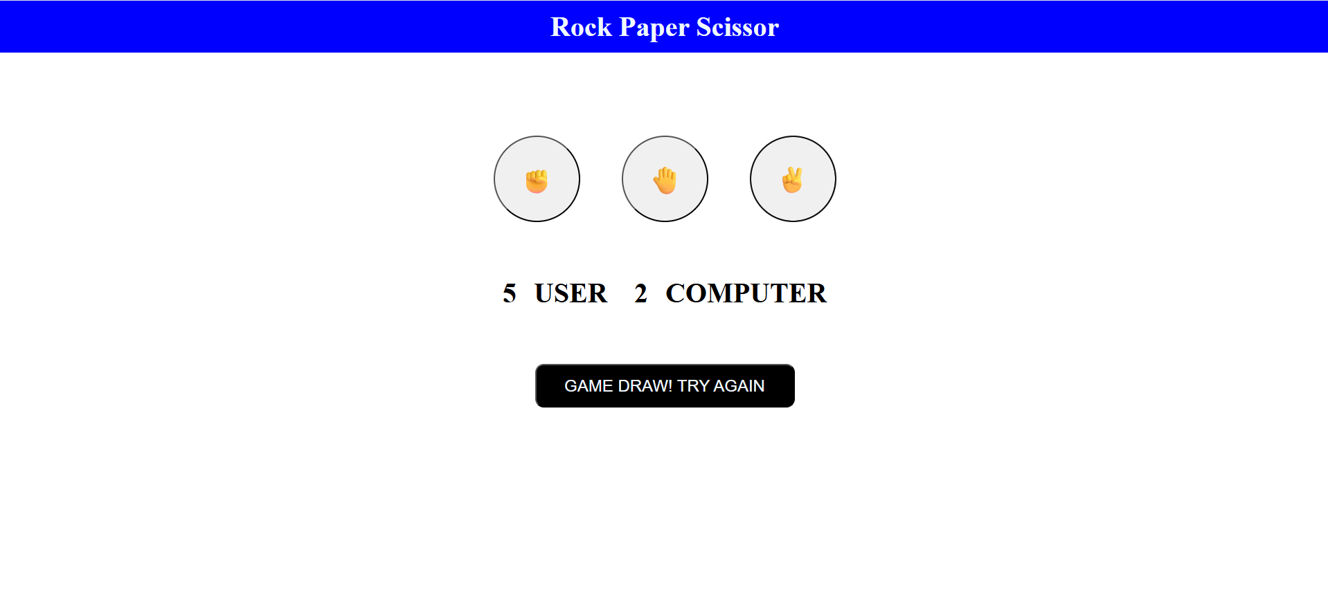 Rock Paper Scissors Game Preview